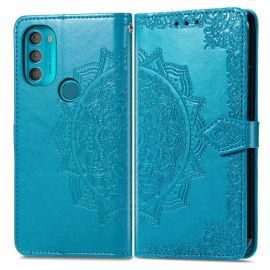 ART Wallet Cover Motorola Moto G71 5G ORNAMENT blau