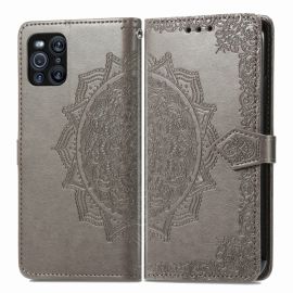 ART Wallet Cover Oppo Find X3 Pro 5G ORNAMENT grau