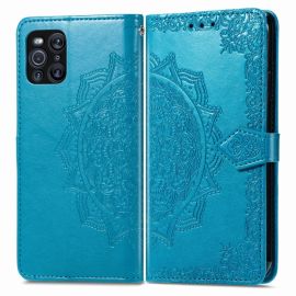 ART Wallet Cover Oppo Find X3 Pro 5G ORNAMENT blau