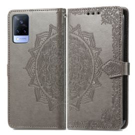 ART Wallet Cover Vivo V21 5G ORNAMENT grau