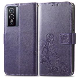ART Wallet Cover Vivo Y76 5G FLOWERS lila