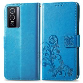 ART Wallet Cover Vivo Y76 5G FLOWERS blau