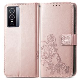ART Wallet Cover Vivo Y76 5G FLOWERS hellrosa
