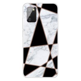 ART Silikonhülle Samsung Galaxy A02s BLACK UND WHITE MARBLE