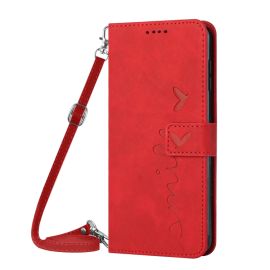ART SMILE Brieftaschenhülle mit Kordel Motorola Moto E22s rot
