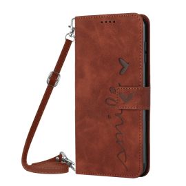 ART SMILE Brieftaschenhülle mit Kordel Motorola Moto E22s braun