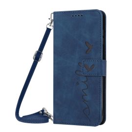 ART SMILE Wallet Cover mit Kordel Motorola Moto E22s blau