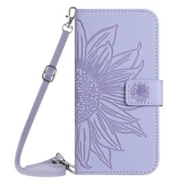 ART SUN FLOWER Brieftasche mit Trageriemen Motorola Moto E22s lila