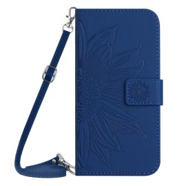 ART SUN FLOWER Brieftasche mit Trageriemen Motorola Moto E22s blau