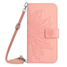 ART SUN FLOWER Brieftasche mit Trageriemen Motorola Moto E22s rosa