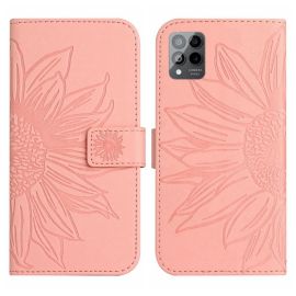 ART SUN FLOWER Brieftasche mit Trageriemen T Phone Pro / T Phone Pro 2023 rosa