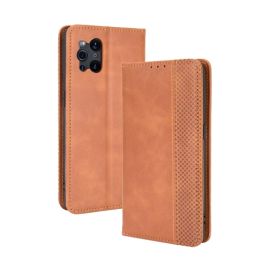 BUSINESS Wallet Cover für Oppo Find X3 Pro 5G braun