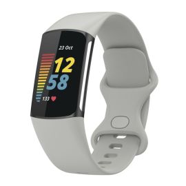 BUTTERFLY Silikonarmband für Fitbit Charge 5 grau