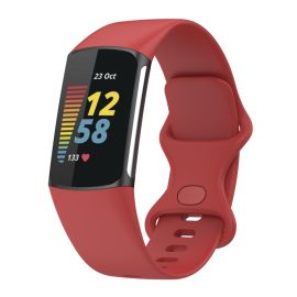 BUTTERFLY Silikonarmband für Fitbit Charge 5 rot