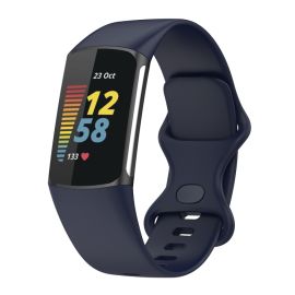BUTTERFLY Silikonarmband für Fitbit Charge 5 blau