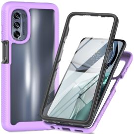 DUAL Doppelseitige Hülle für Motorola Moto G62 5G lila