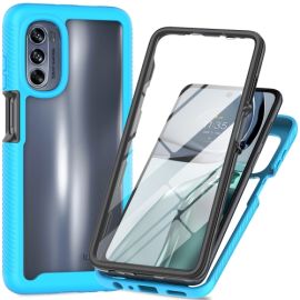 DUAL Doppelseitige Hülle für Motorola Moto G62 5G hellblau