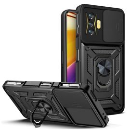 RING Case mit Halterung für Xiaomi Poco F4 GT schwarz