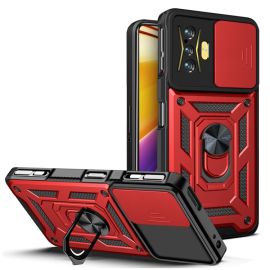 RING Case mit Halter für Xiaomi Poco F4 GT rot