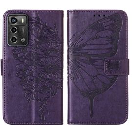 ART BUTTERFLY Brieftaschenhülle ZTE Blade A72 dunkelviolett