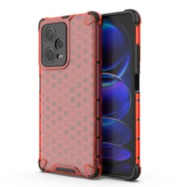 HONEYCOMB Schutzhülle Xiaomi Redmi Note 12 Pro + 5G rot