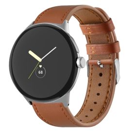 LEATHER Lederarmband für Google Pixel Watch / Pixel Watch 2 / Pixel Watch 3 41mm / Pixel Watch 4 41mm braun