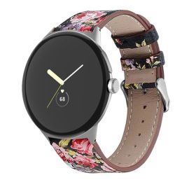 LEATHER Lederarmband für Google Pixel Watch / Pixel Watch 2 / Pixel Watch 3 41mm / Pixel Watch 4 41mm ROSES