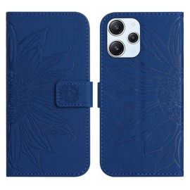 ART SUN FLOWER Brieftaschenetui mit Riemen Xiaomi Redmi 12 blau