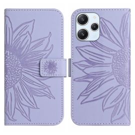 ART SUN FLOWER Brieftaschenetui mit Riemen Xiaomi Redmi 12 lila