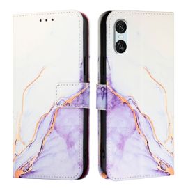 ART MARBLE Brieftaschenhülle für Sony Xperia 10 VI PURPLE
