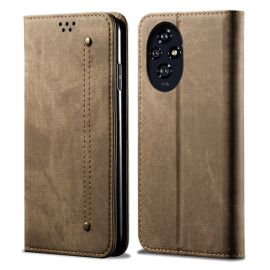 DENIM Wallet Cover für Honor 200 graubraun