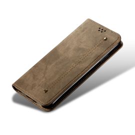 DENIM Wallet Cover für Honor Magic7 Pro 5G graubraun