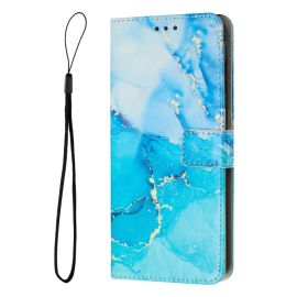 ART MARBLE Brieftaschen-Abdeckung für Xiaomi Redmi Note 14 Pro 5G / Poco X7 BLUE