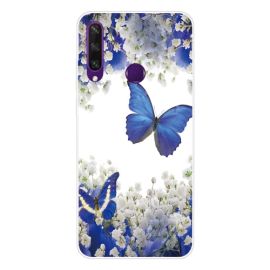 ART - Silikon - Abdeckung Huawei Y6p PURPLE BUTTERFLY