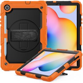 SOLID 360 Robustes Gehäuse für Samsung Galaxy Tab S6 Lite 2024 / S6 Lite 2022 / S6 Lite orange