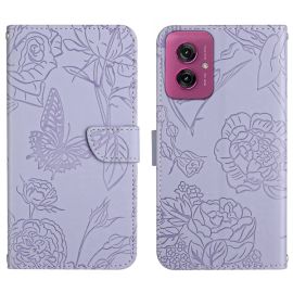 ART BLOSSOM Brieftaschenhülle für Motorola Moto G55 5G lila