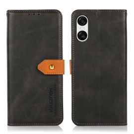 KHAZNEH DUAL-COLOR Wallet-Cover für Sony Xperia 10 VI schwarz