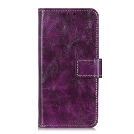 RETRO Brieftaschenhülle Motorola Moto G54 5G / G54 5G Power Edition lila