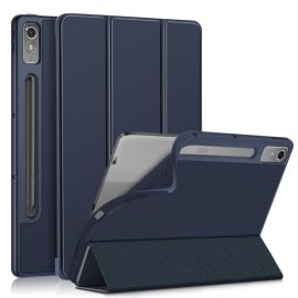 LEATHER Flip Cover für Lenovo Tab P12 dunkelblau