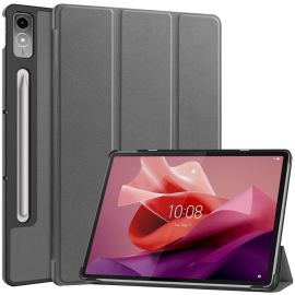 LEATHER PRO Flip-Cover für Lenovo Tab P12 grau