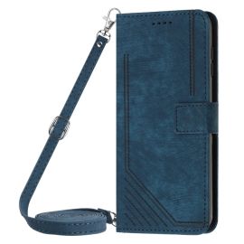 STRIPE Brieftaschenetui mit Riemen Motorola Moto G54 5G / G54 5G Power Edition blau