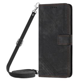 STRIPE Brieftaschenetui mit Riemen Motorola Moto G54 5G / G54 5G Power Edition schwarz