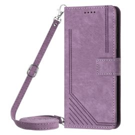 STRIPE Brieftaschenetui mit Riemen Motorola Moto G54 5G / G54 5G Power Edition lila