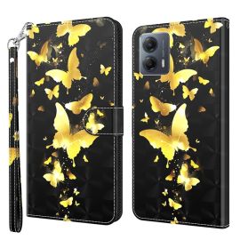 ART Wallet Cover für Motorola Moto G54 5G / G54 5G Power Edition GOLD BUTTERFLIES