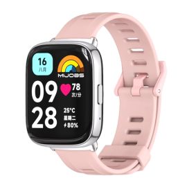 MIJOBS SILICONE Austauschbares Armband für Xiaomi Redmi Watch 3 Lite / Redmi Watch 3 Active Pink