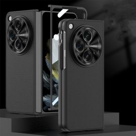 GKK LEATHER Cover mit Glas für One Plus Open schwarz