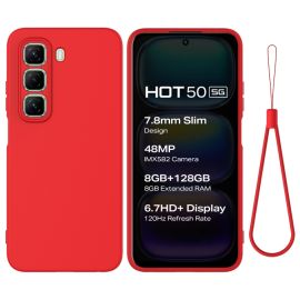 RUBBER Schutzhülle für Infinix Hot 50 5G rot