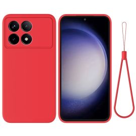 RUBBER Schutzhülle für Xiaomi Poco X6 Pro 5G rot