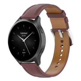 LEATHER Lederarmband für Xiaomi Watch 2 dunkelbraun