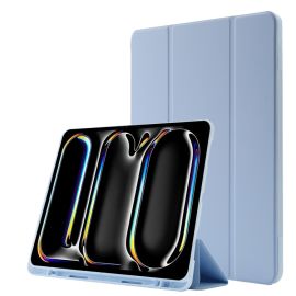 LEATHER Klappdeckel für Apple iPad Pro 13 2024 / M5 2025 hellblau